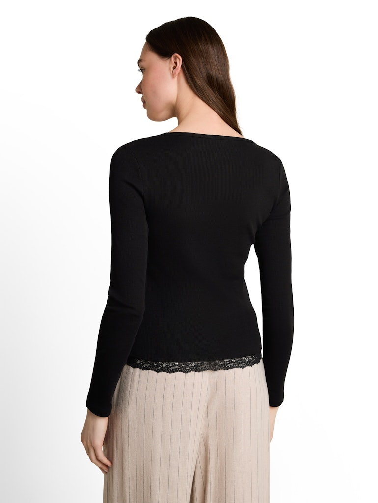 Langarmshirt mit Spitze