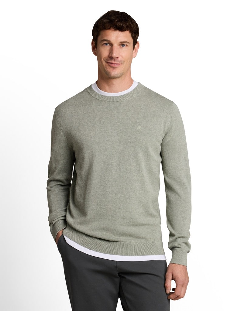 Basic Strickpullover aus Baumwolle