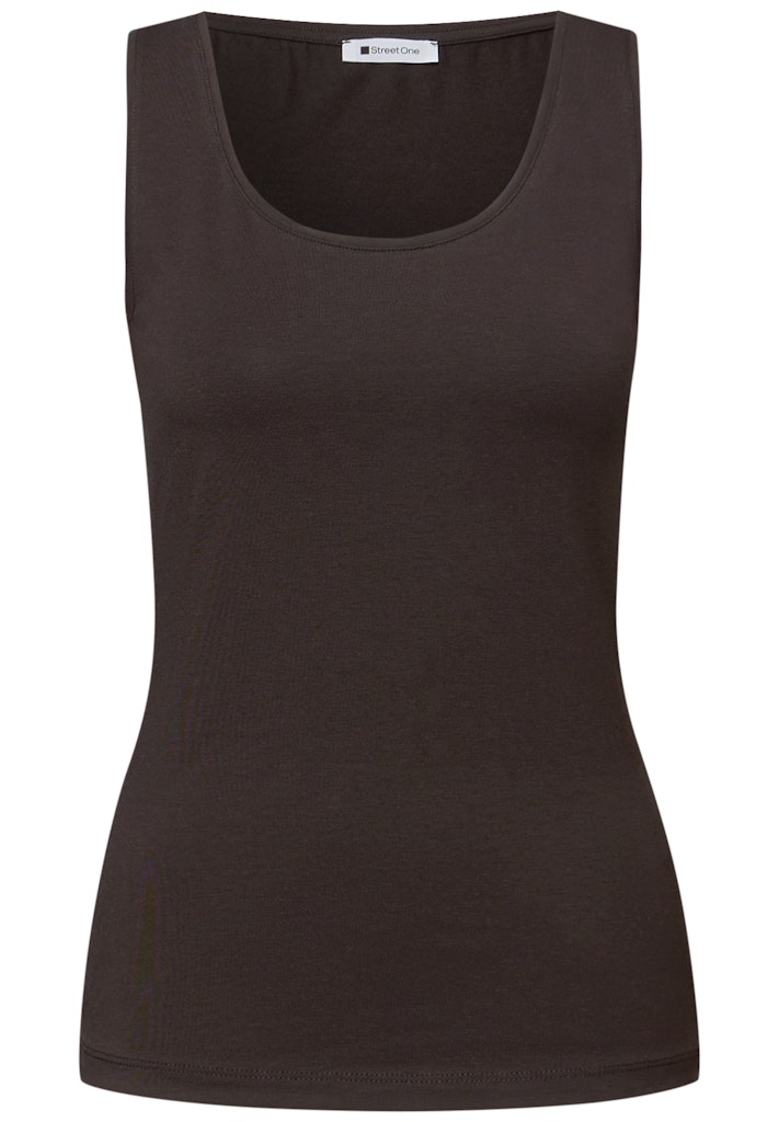 Basic Top mit Rundhals in Unifarbe