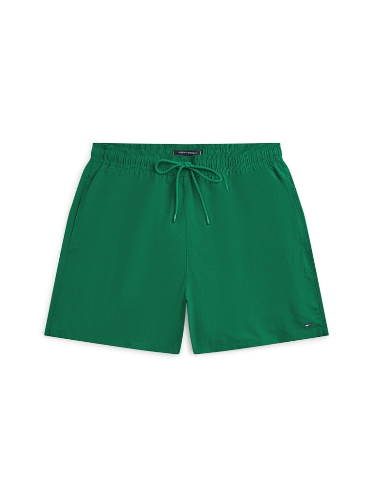 Flag Embroidery Mid Length Swim Shorts