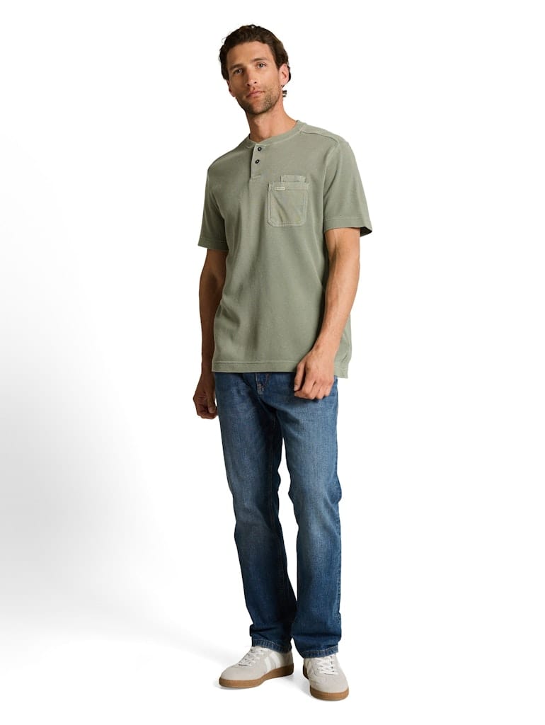 Henley T-Shirt mit Brusttasche