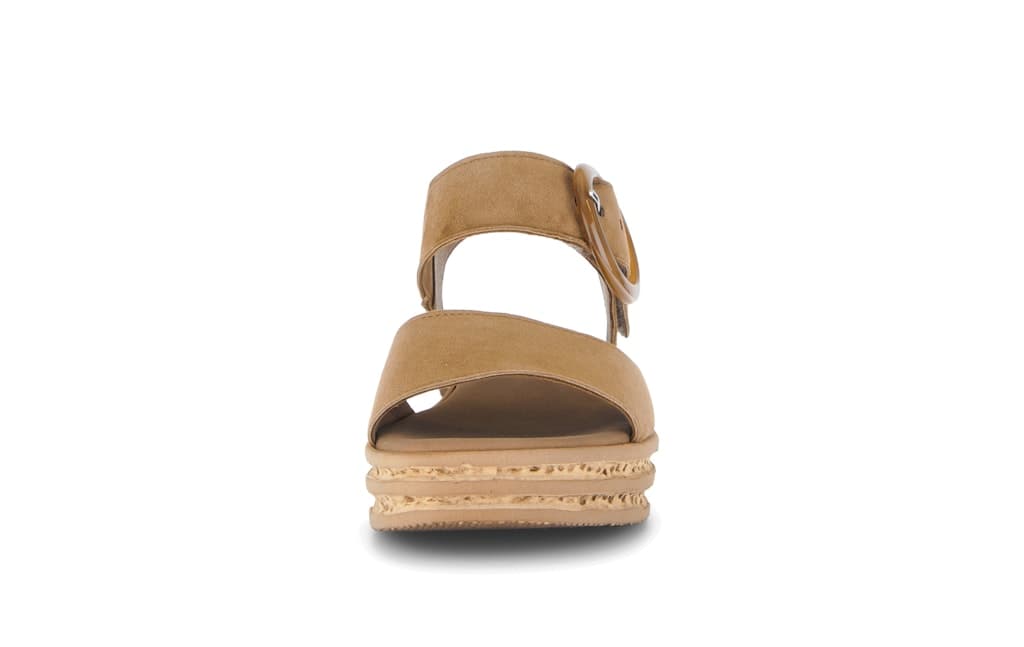 Plateau Sandalen Rauleder braun