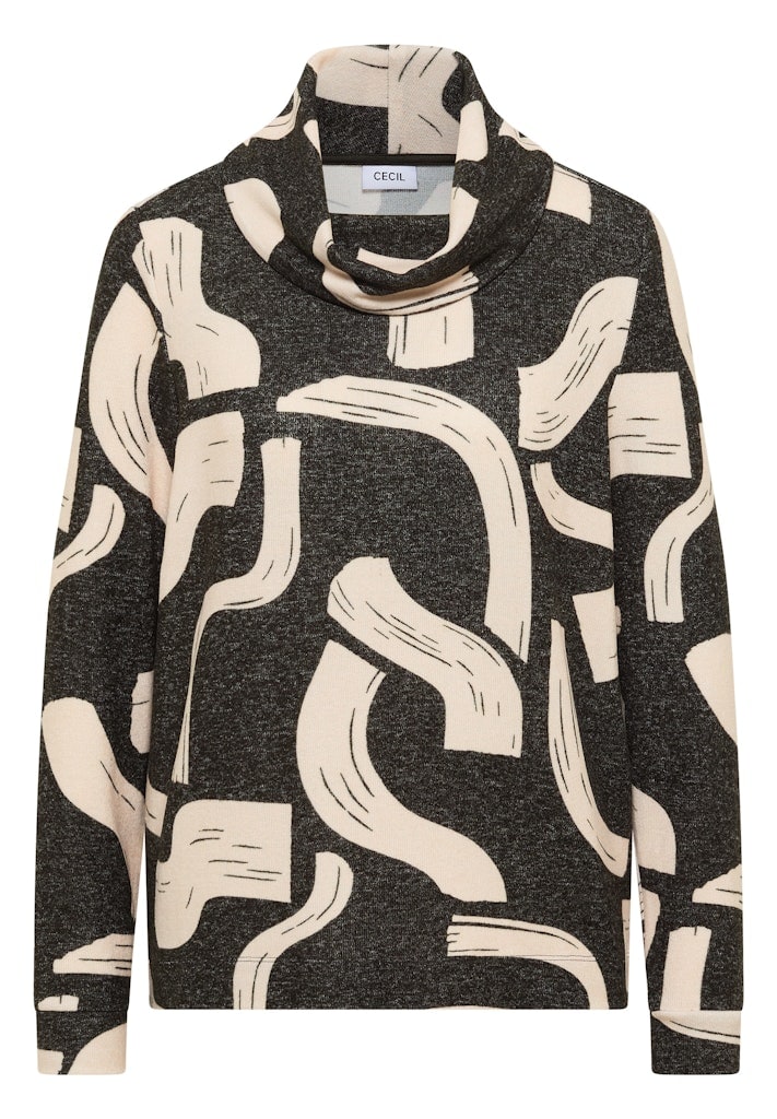 Gemustertes Melange Shirt