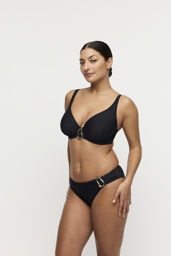 UVITA schwarz Unterlegtes Bikini-Top tief.