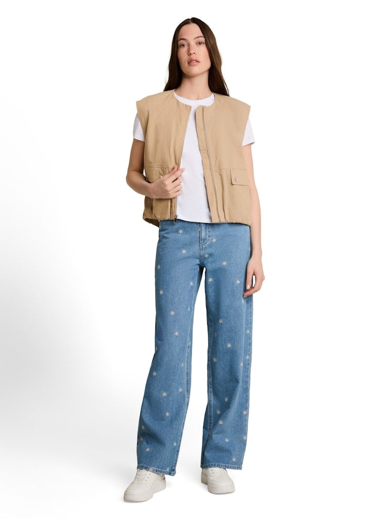 Loose Fit Weste mit Taschen