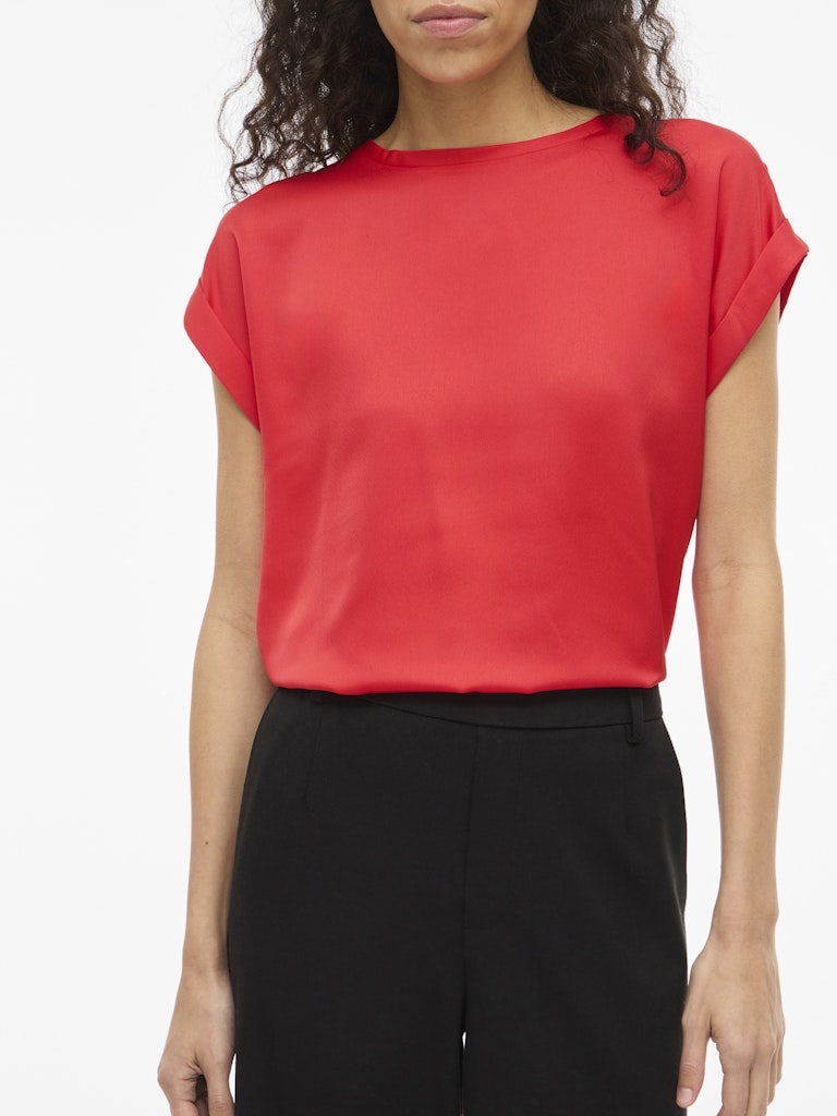 VIELLETTE S/S SATIN TOP - NOOS