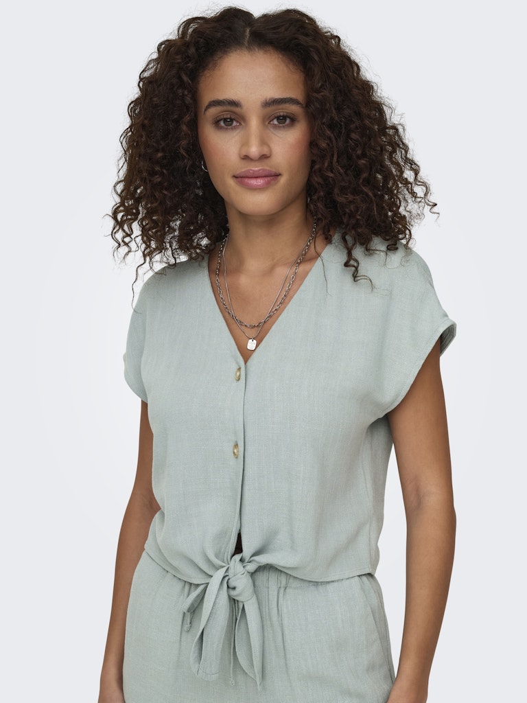 ONLSIESTA SS KNOT LIN BL SHIRT PNT NOOS
