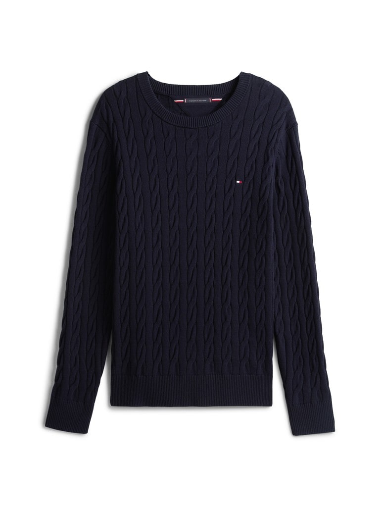 CLASSIC COTTON CABLE CREW NECK