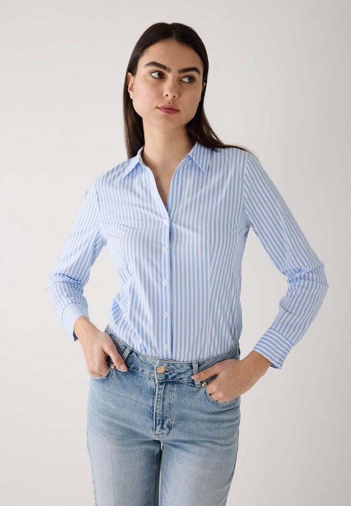 gestreifte Hemdbluse