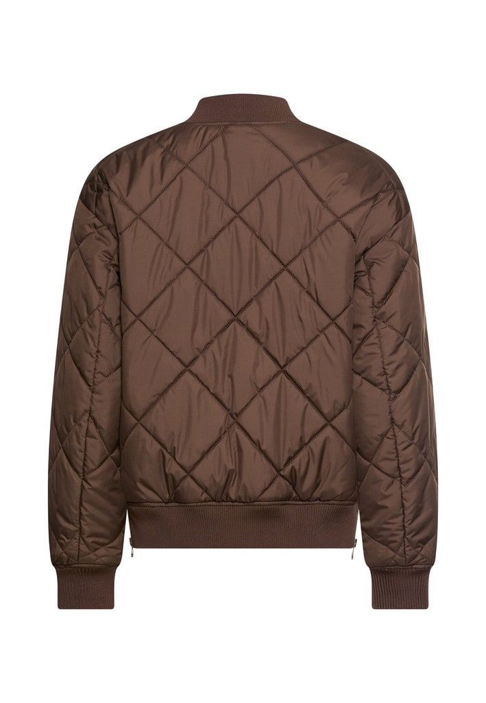 Oversize Bomberjacke mit bedrucktem Futter