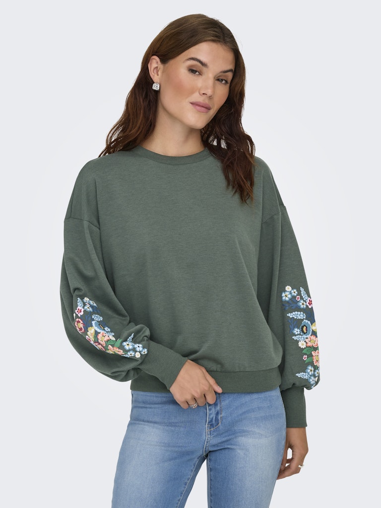 ONLBROOKE L/S O-NECK FLOWER SWT NOOS