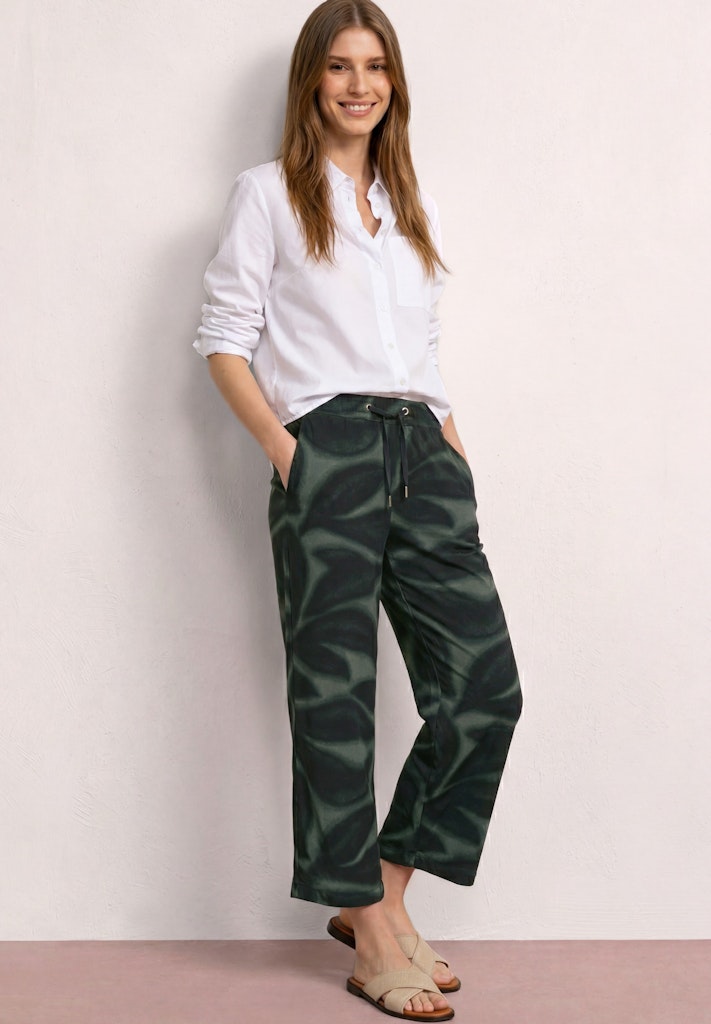 Wide Leg Hose im Loose Fit mit Print