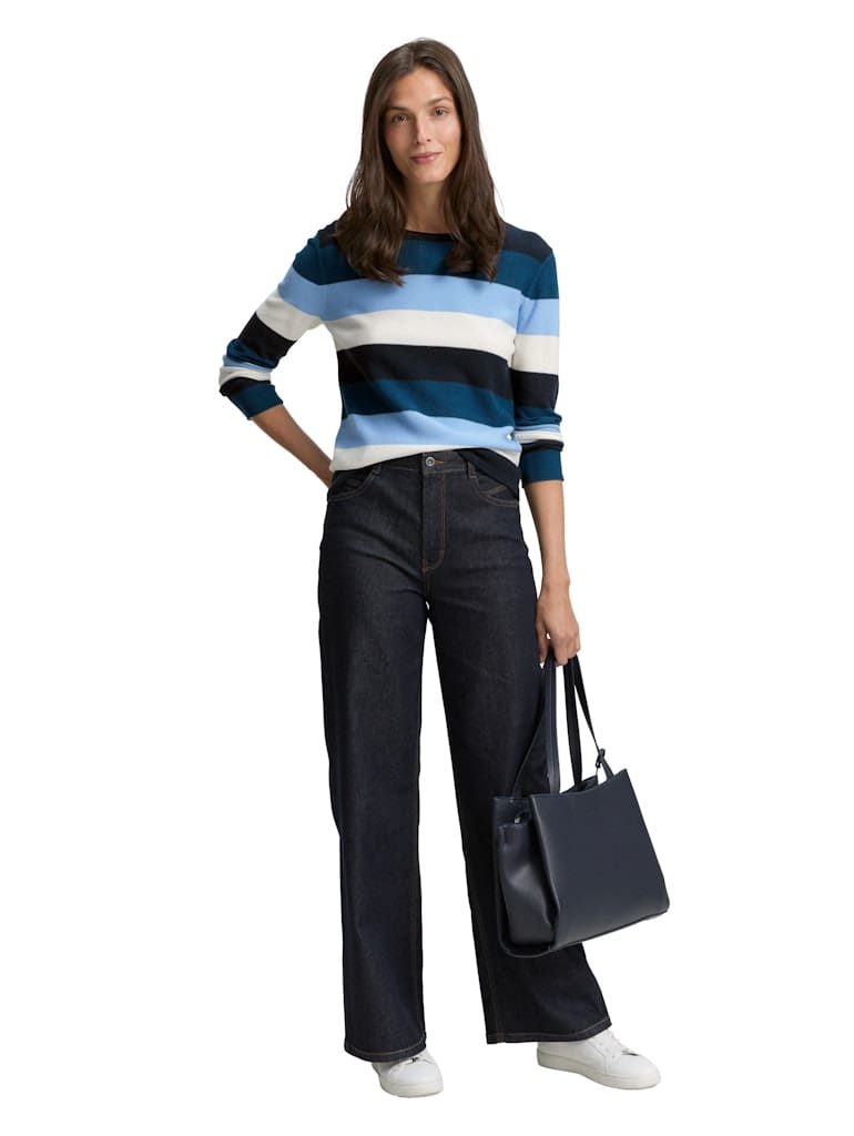 Strickpullover mit Rundhalsausschnitt