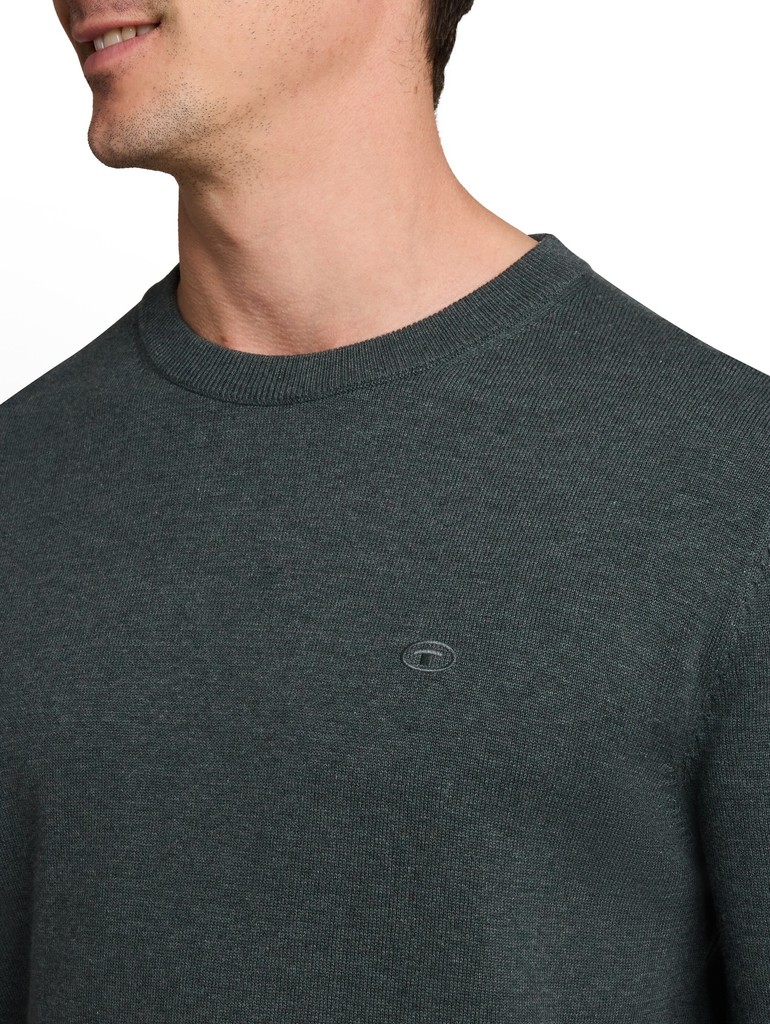 Basic Strickpullover aus Baumwolle