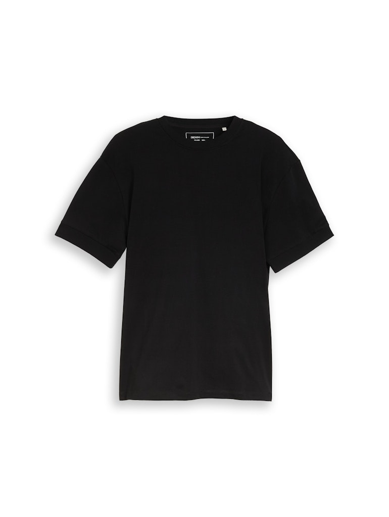 Relaxed Fit T-Shirt mit Rippbündchen