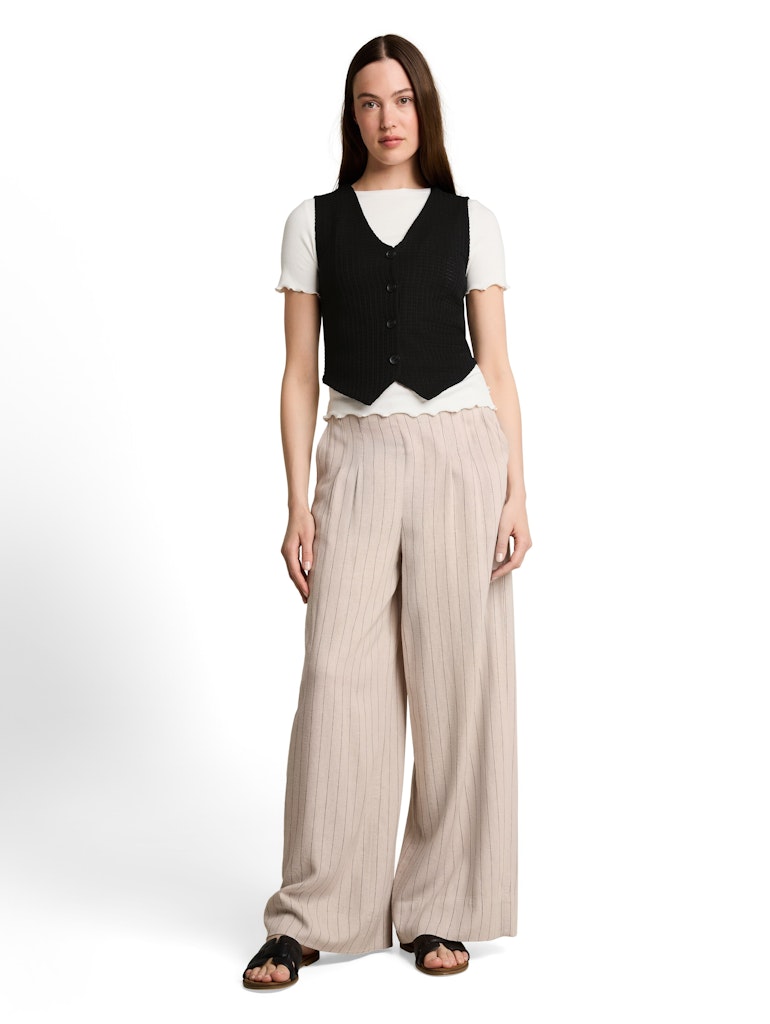 Fitted Jacquard Blazer-Weste