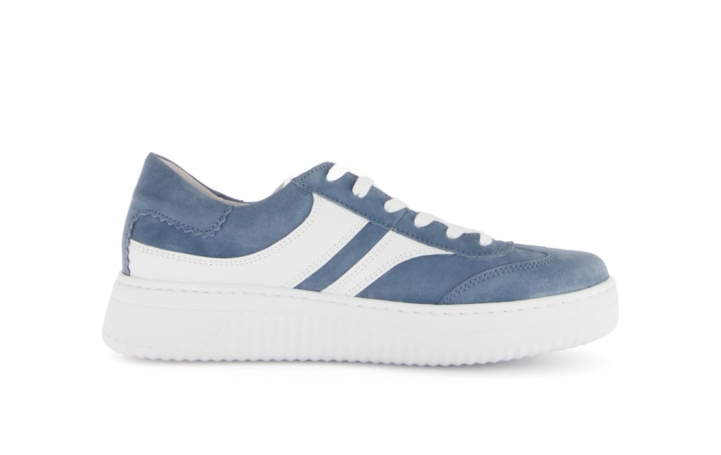 Sneaker low Materialmix Leder blau
