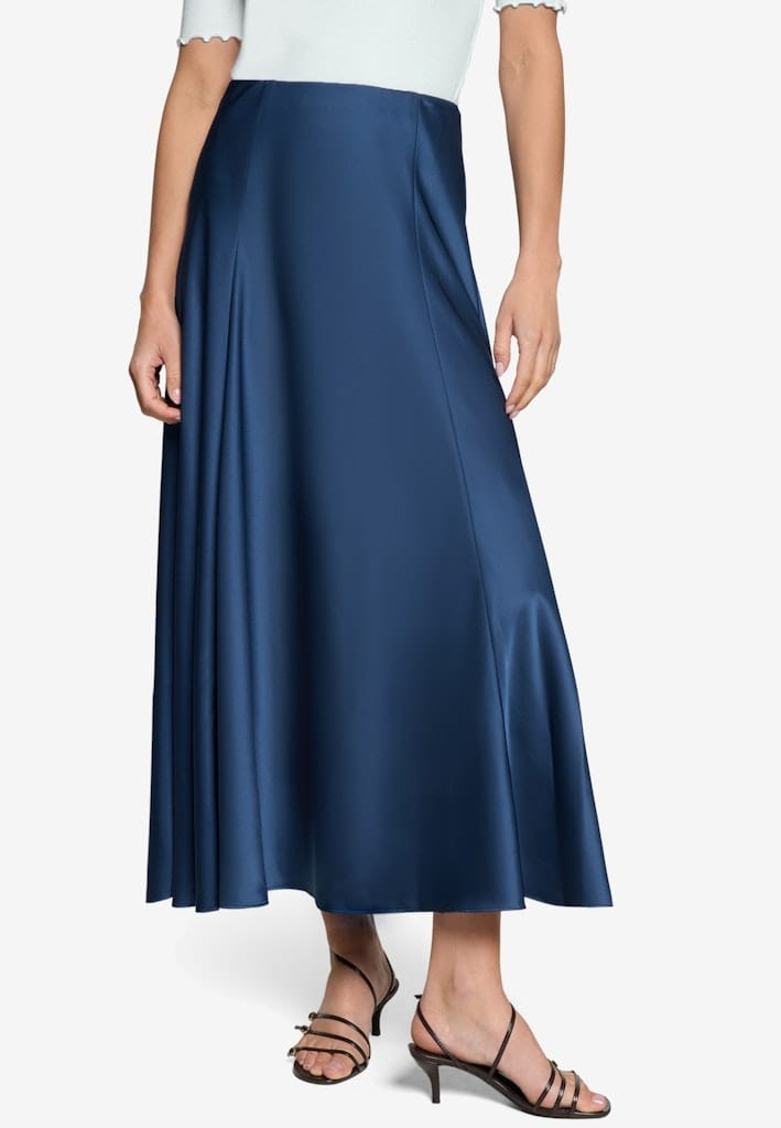 Satinrock Maxi mit Gummibund