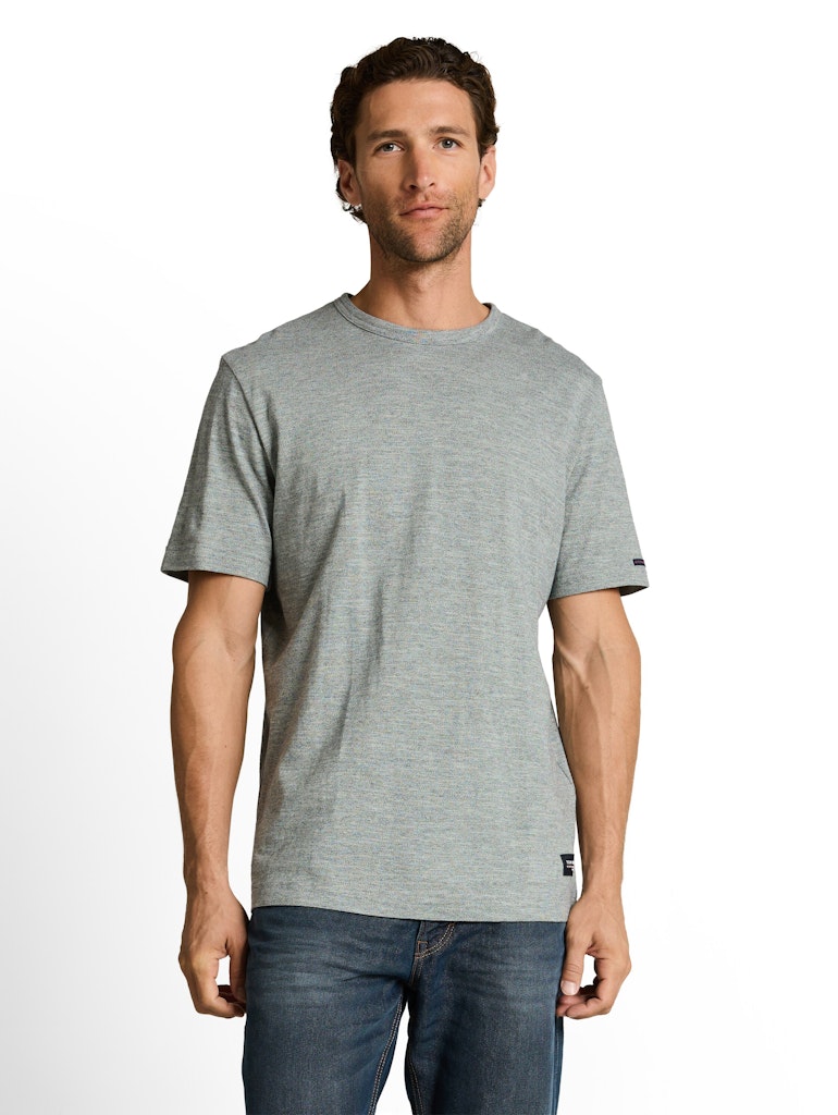 T-Shirt in Melange-Optik