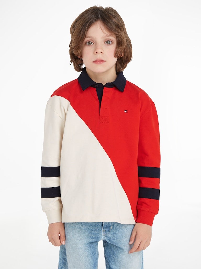 COLORBLOCK RUGBY POLO L/S