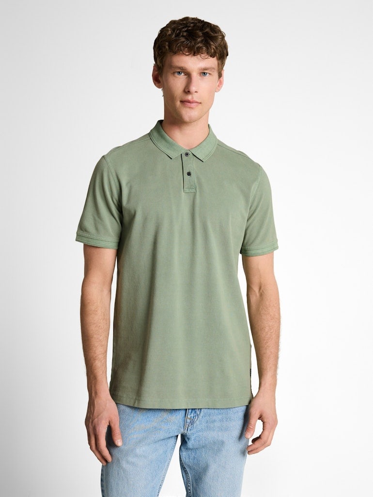 Piqué Poloshirt im Washed Look