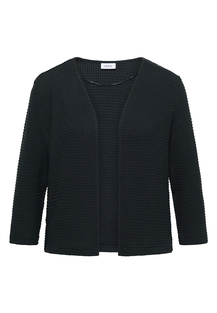 Offene 3/4-Arm Jacke im Ajour-Look