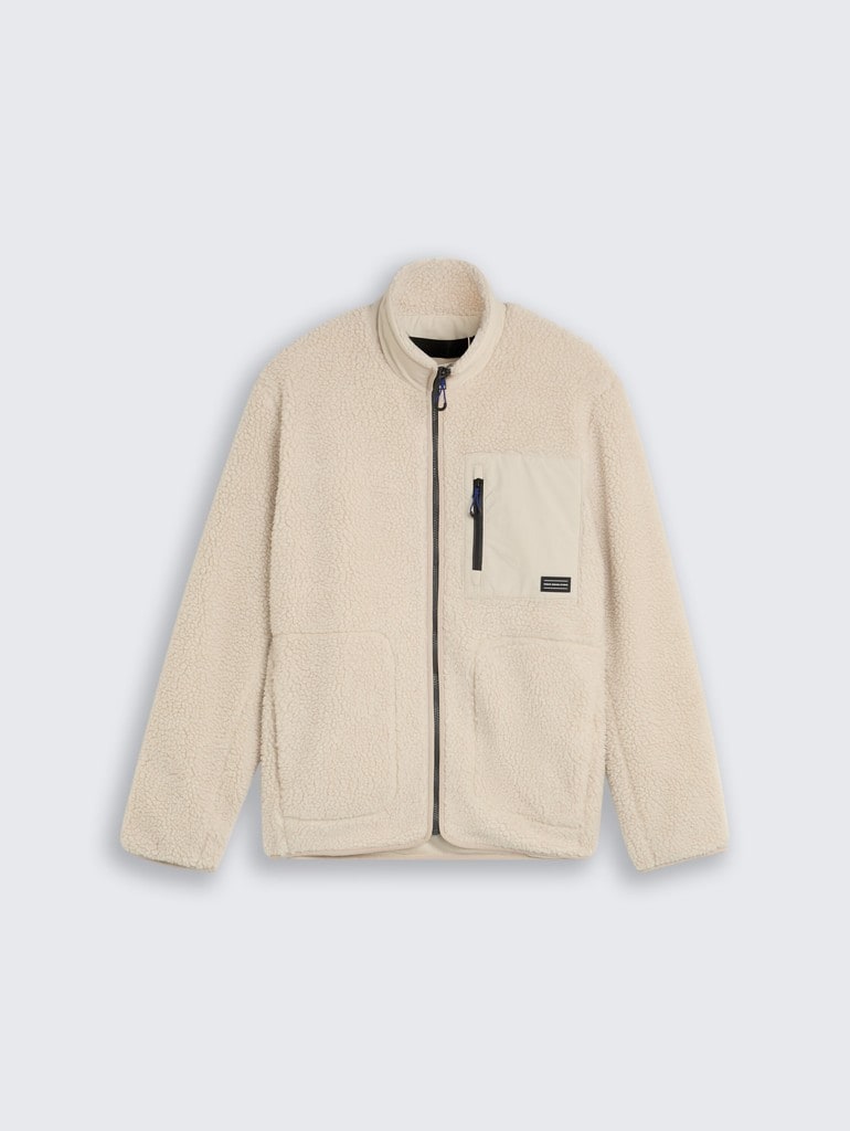Relaxed Fit Teddy Jacke