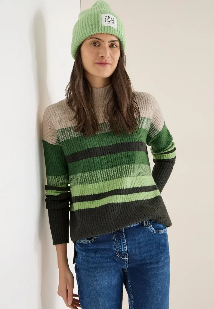Gestreifter Mouliné Pullover