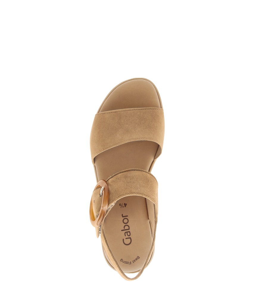 Plateau Sandalen Rauleder braun