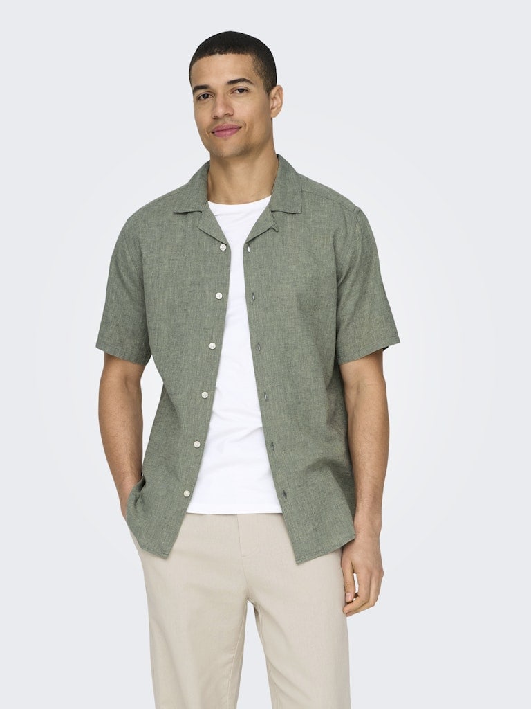 ONSCAIDEN SS SOLID RESORT LINEN NOOS