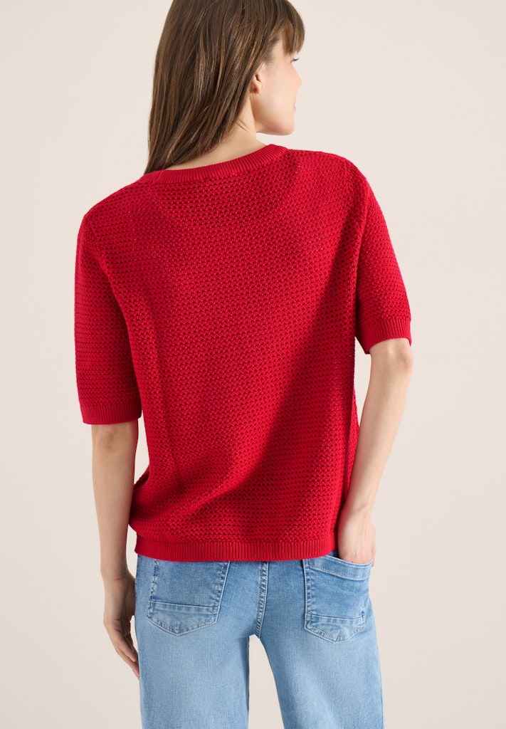 Kurzarm Pullover mit Struktur