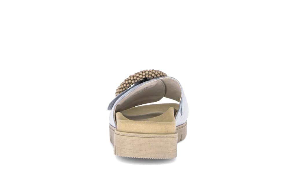 Pantoletten Rauleder blau