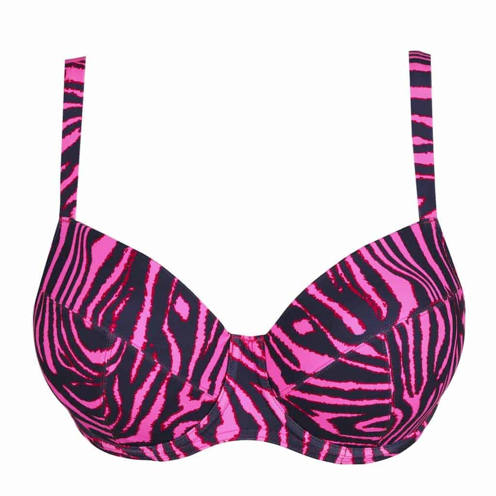 MALABO hot pink zebra Unterlegter Bikini Balconette