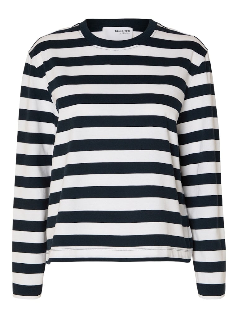 SLWESSENTIAL LS STRIPED BOXY TEE NOOS