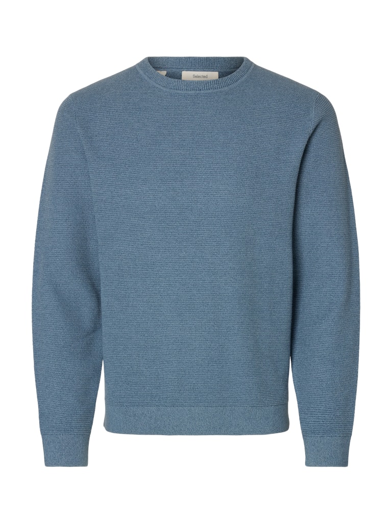 SLMROSS LS KNIT STRUCTURE CREW NECK NOOS
