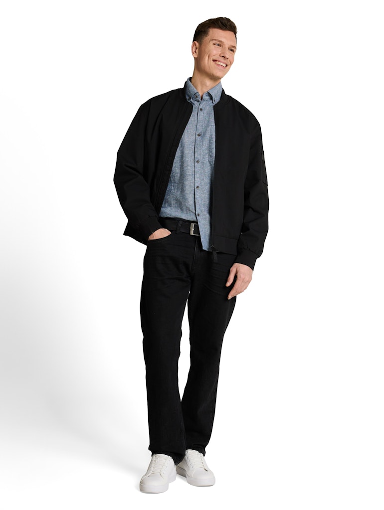 Relaxed Fit Hemd mit Leinenanteil