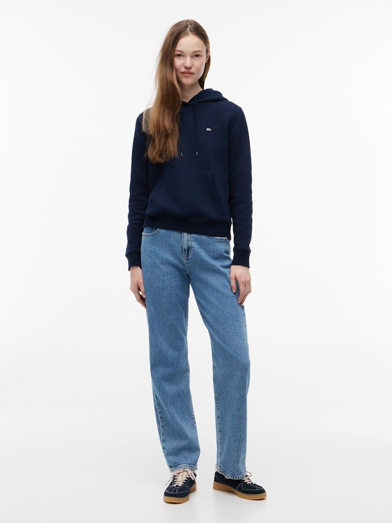 Flag Embroidery Brushed Fleece Hoody