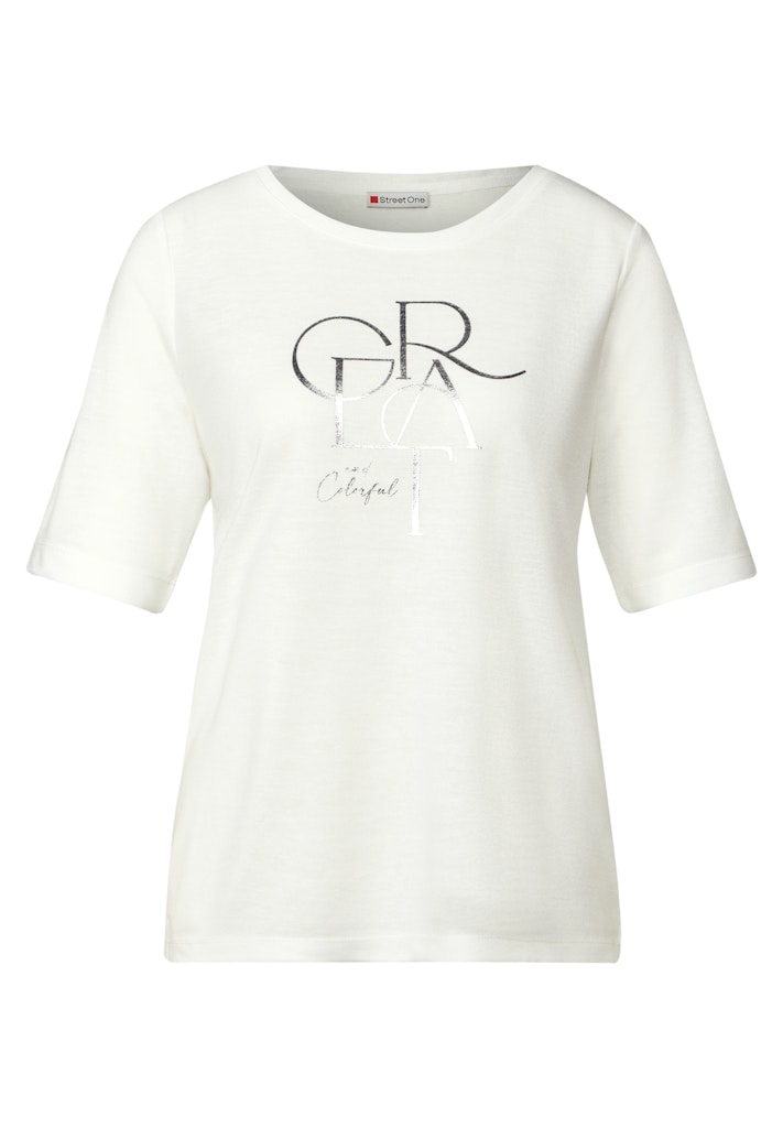 T-Shirt mit Folien-Wording