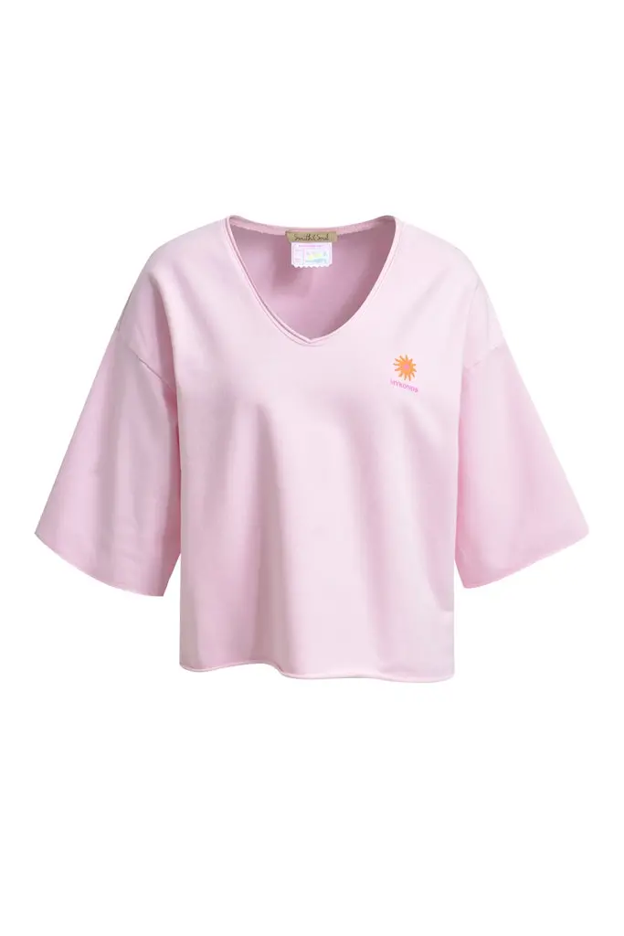 Boxy Cropped Sweatshirt Shortsleeve