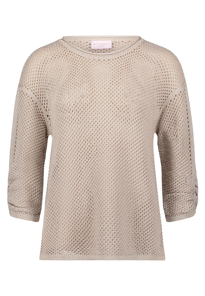 Lochstrick-Pullover