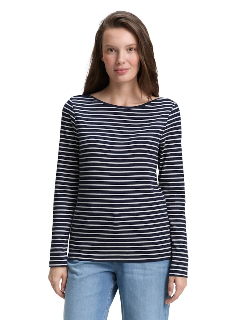 Langarmshirt mit Streifenmuster