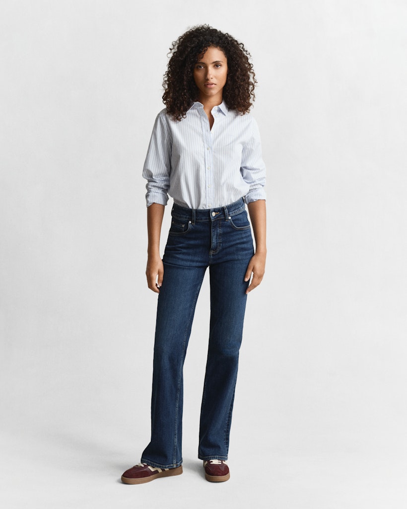 Regular Fit Classic Popeline Hemd mit Streifen