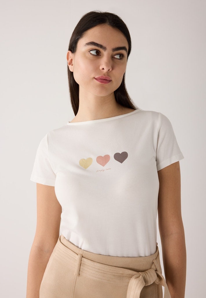 T-Shirt mit Herz-Trio