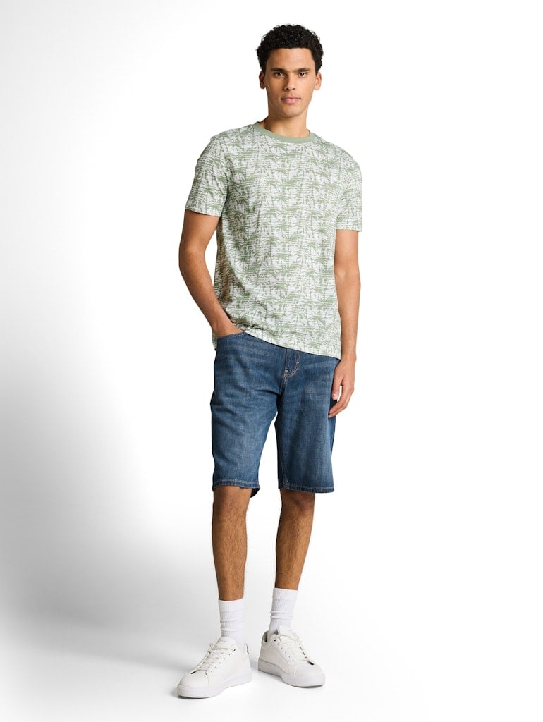 T-Shirt mit Palmenprint