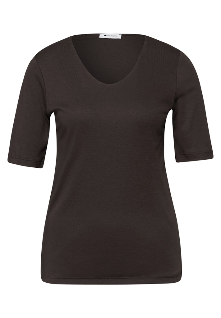 Basic T-Shirt mit blickdichter Front