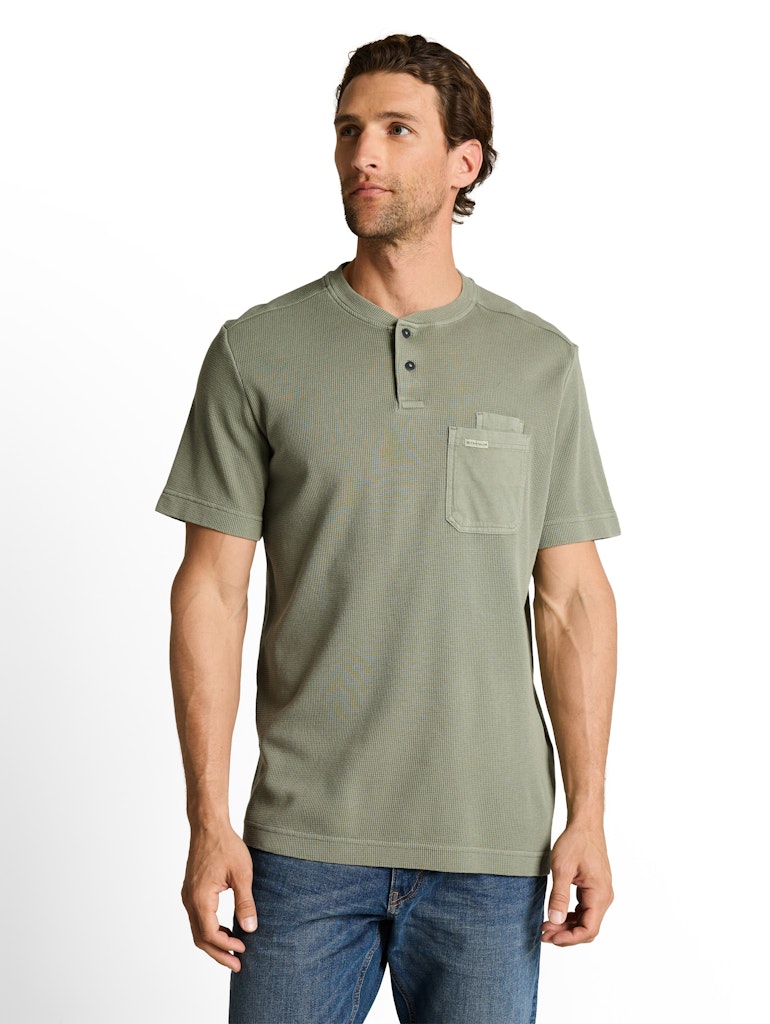 Henley T-Shirt mit Brusttasche
