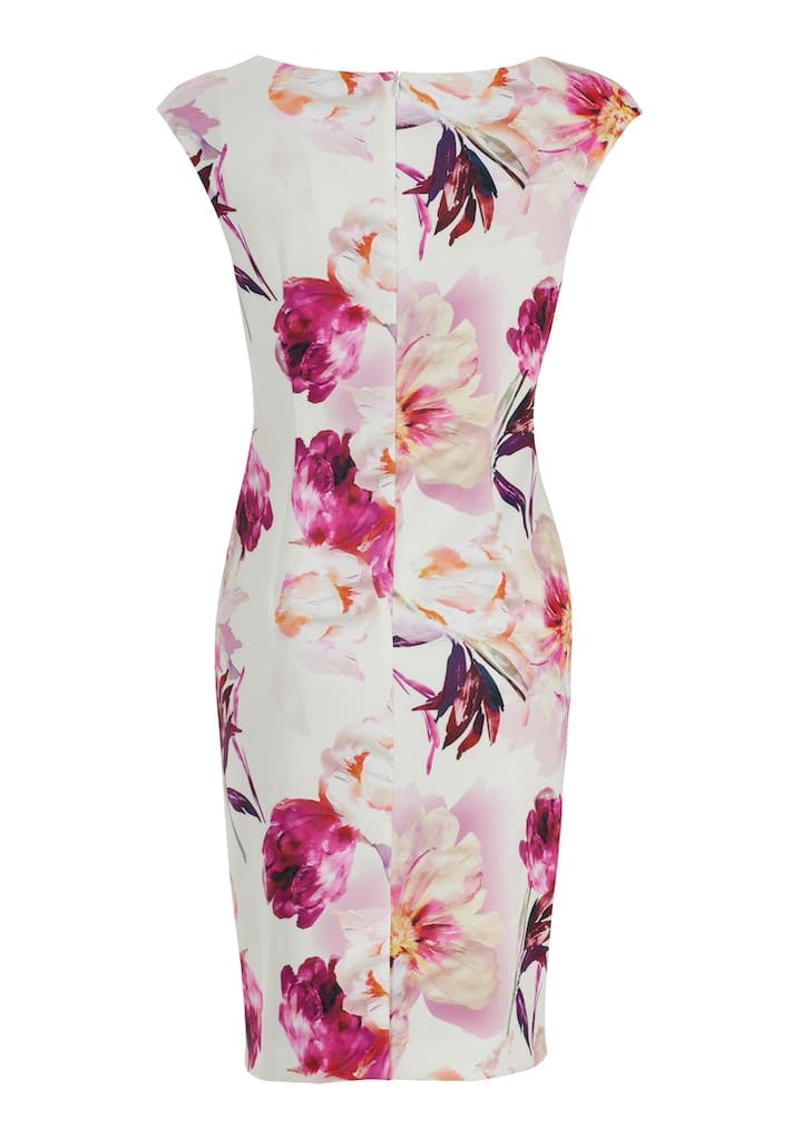 Scuba-Tageskleid mit Drapierung