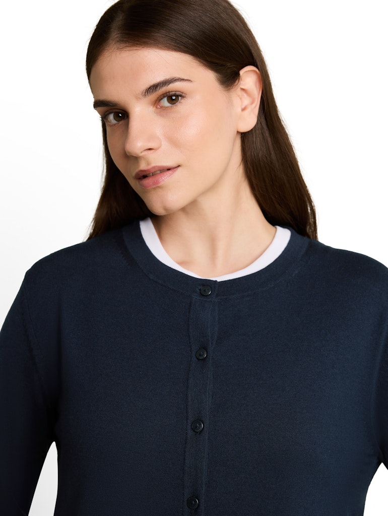 Cardigan mit Seidenanteil