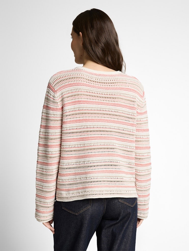 Loose Fit Strickpullover mit Streifenmuster