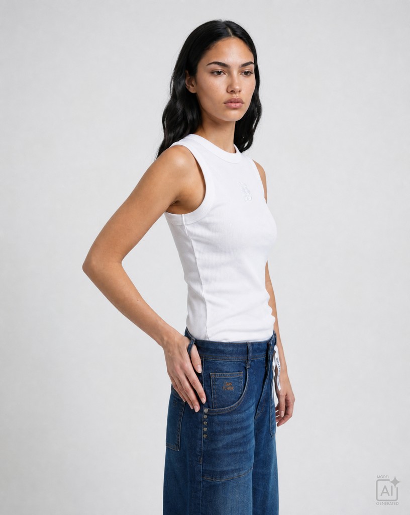Barrel Leg Denim Pants